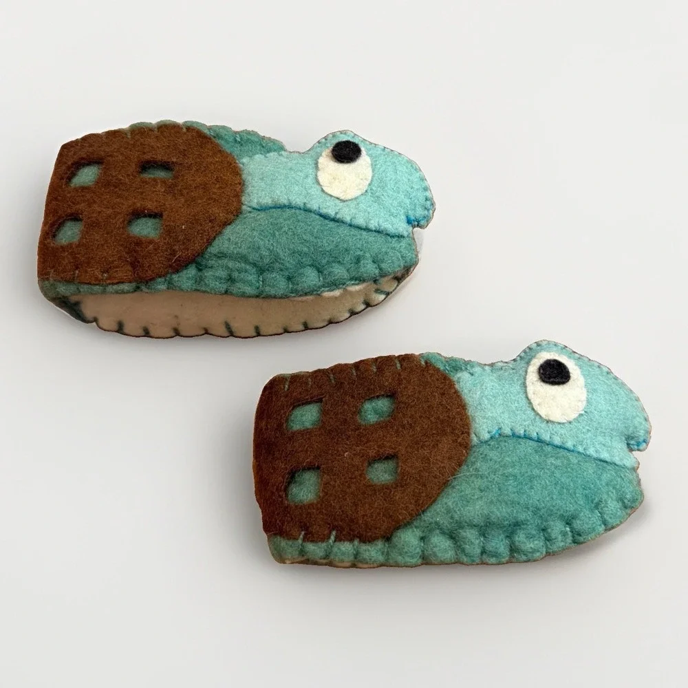 Infant Zooties Baby Shows Turtle Wool Felt Slippers Warm